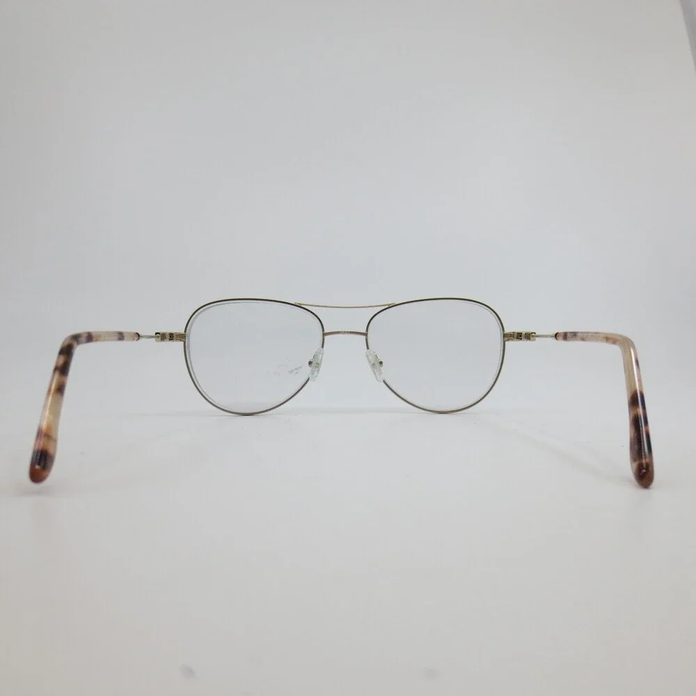 BCBGMAXAZRIA Callie Rose Aviator Eyeglasses Gold Rose Tortoise 54 17 135